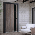 Burly wood Color Imitate Wood Door Design  Exterior Security Steel Door For Hotel  entrance